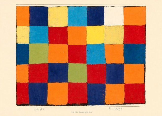 Paul Klee Farbetafel Qu 1 · 1930 No6 - Juliste