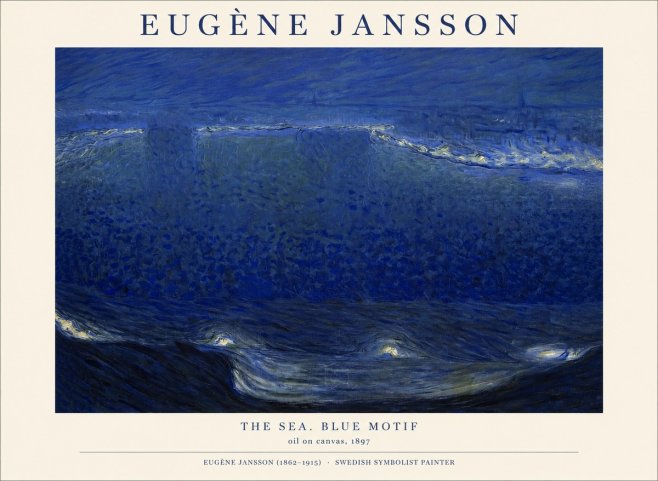 Eugène Jansson The Sea. Blue Motif No1 - Juliste