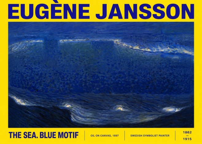 Eugène Jansson The Sea. Blue Motif No2 - Juliste