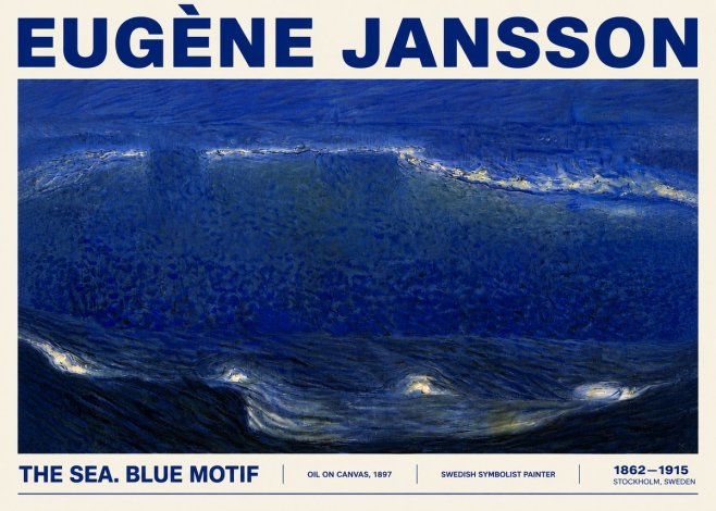 Eugène Jansson The Sea. Blue Motif No5 - Juliste