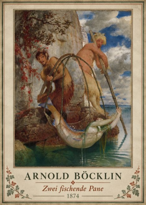 Arnold Böcklin Zwei Fischende Pane No3 - Juliste