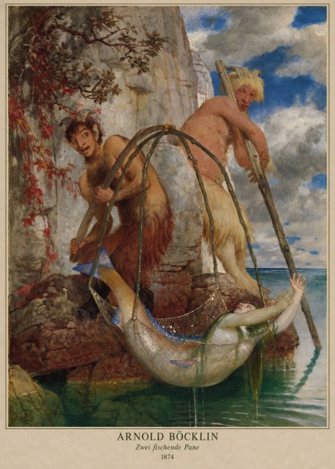 Arnold Böcklin Zwei Fischende Pane No4 - Juliste