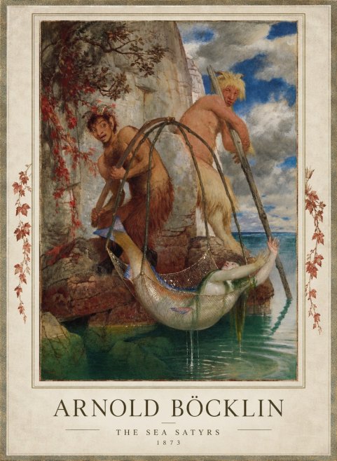 Arnold Böcklin Zwei Fischende Pane No5 - Juliste