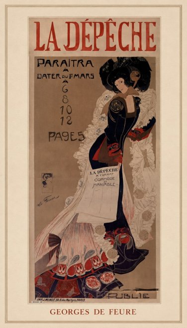 Georges de Feure La Dépêche - Han D'islande No3 - Juliste