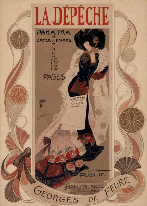 Georges de Feure La Dépêche - Han D'islande No6 - Juliste