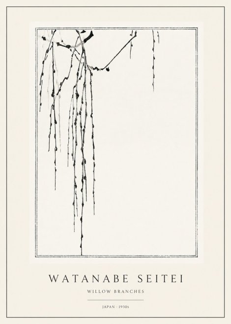 Watanabe Seitei Willow Branches I No1 - Juliste