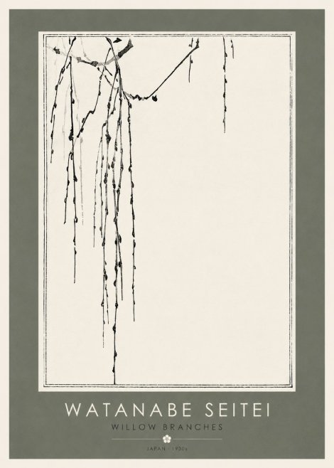 Watanabe Seitei Willow Branches I No2 - Juliste