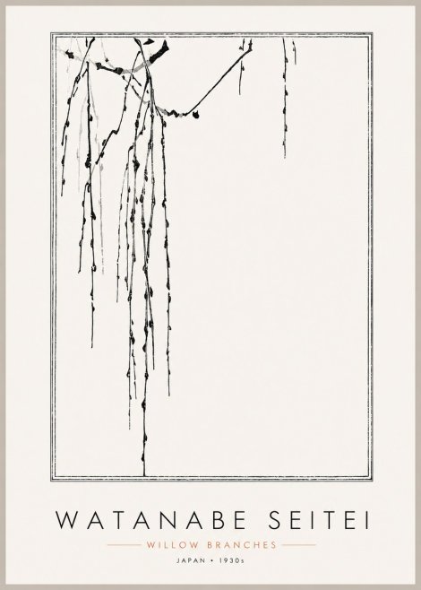 Watanabe Seitei Willow Branches I No3 - Juliste