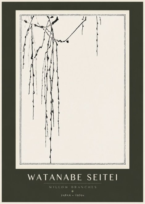 Watanabe Seitei Willow Branches I No4 - Juliste