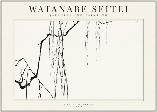 Watanabe Seitei Willow Branches II No1 - Juliste