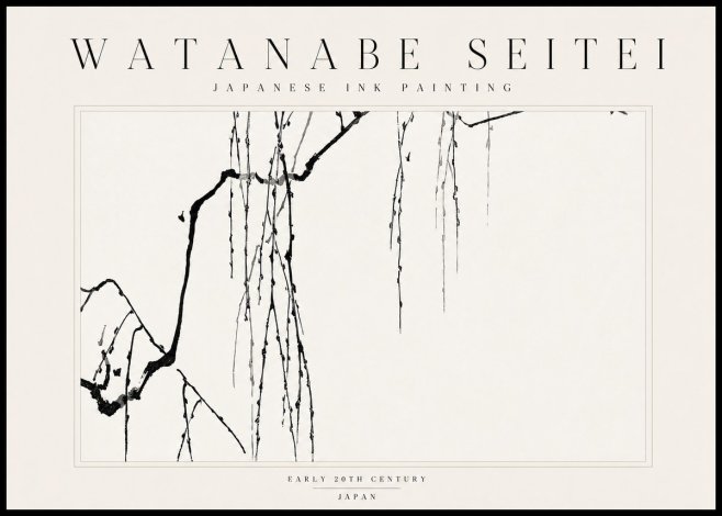 Watanabe Seitei Willow Branches II No3 - Juliste