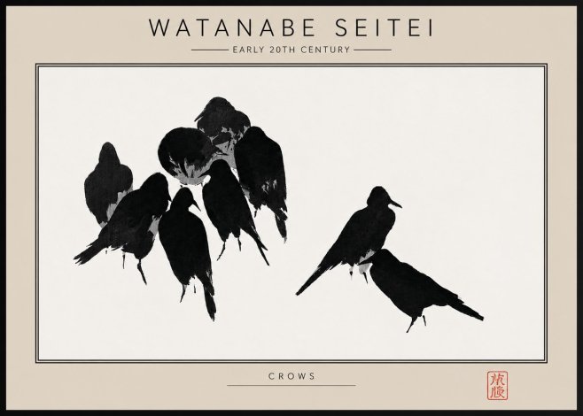 Watanabe Seitei Crows No4 - Juliste