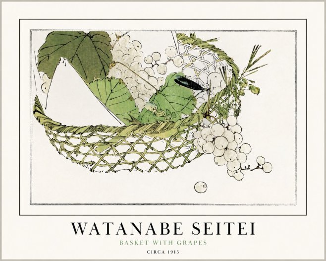 Watanabe Seitei Basket with Grapes No1 - Juliste