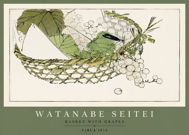 Watanabe Seitei Basket with Grapes No2 - Juliste