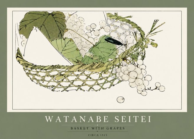 Watanabe Seitei Basket with Grapes No4 - Juliste
