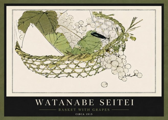 Watanabe Seitei Basket with Grapes No5 - Juliste