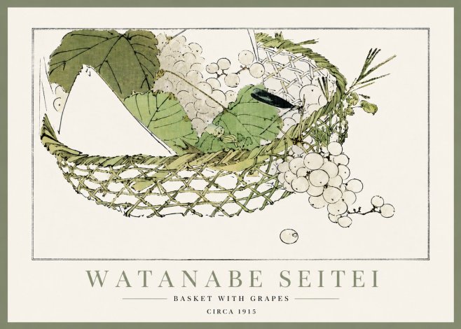 Watanabe Seitei Basket with Grapes No6 - Juliste