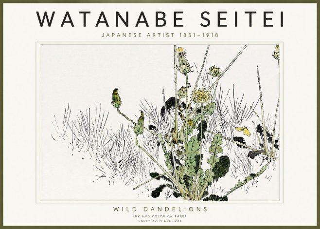 Watanabe Seitei Wild Dandelions No2 - Juliste