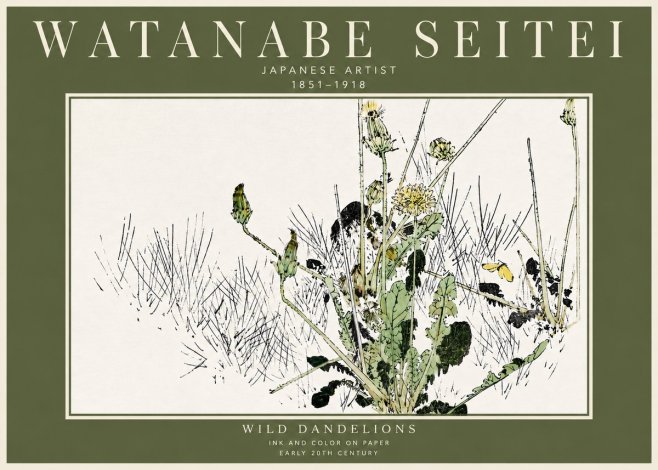 Watanabe Seitei Wild Dandelions No4 - Juliste