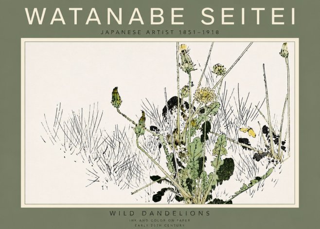 Watanabe Seitei Wild Dandelions No5 - Juliste