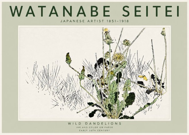 Watanabe Seitei Wild Dandelions No6 - Juliste
