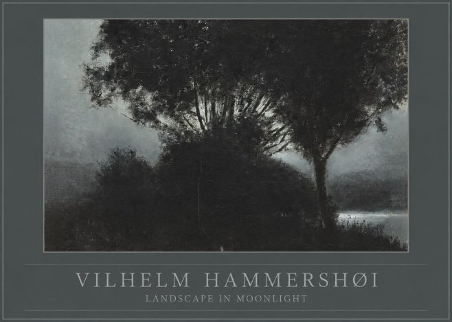 Vilhelm Hammershøi Landscape in Moonlight No1 - Juliste