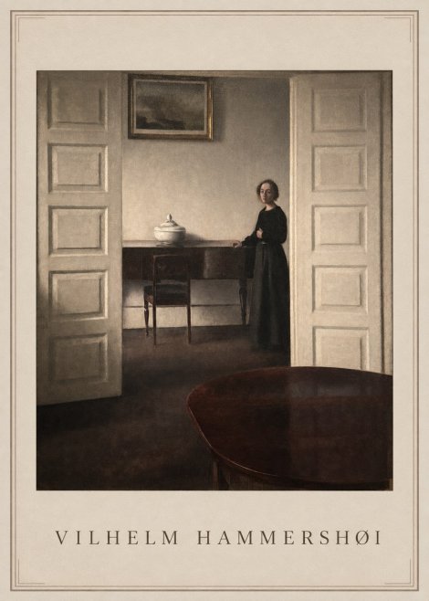 Vilhelm Hammershøi Interior with a Standing Woman No1 - Juliste