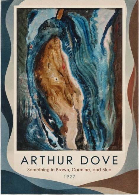 Arthur Dove Something in Brown, Carmine, and Blue No1 - Juliste
