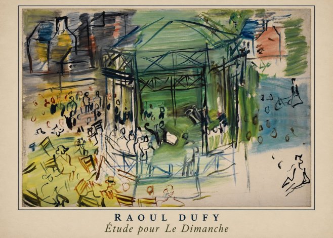Raoul Dufy Étude Pour Le Dimanche No4 - Juliste