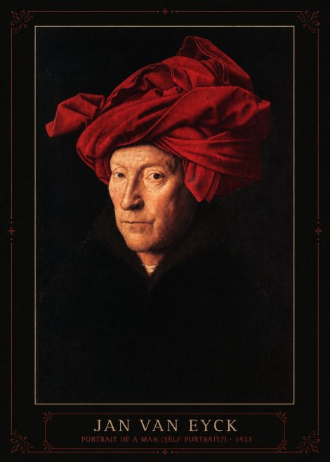 Jan van Eyck Portrait of a Man (Self Portrait?) No3 - Juliste