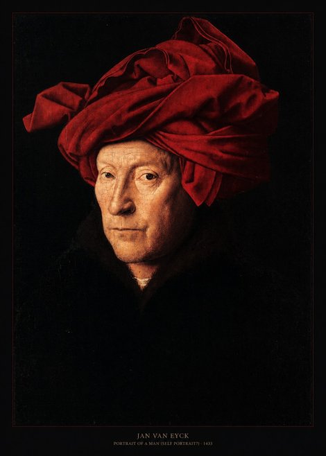 Jan van Eyck Portrait of a Man (Self Portrait?) No5 - Juliste