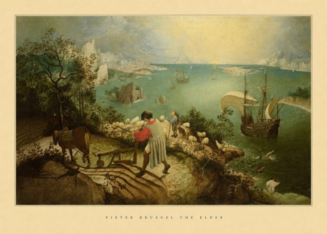 Pieter Bruegel Landscape with the Fall of Icarus II No5 - Juliste