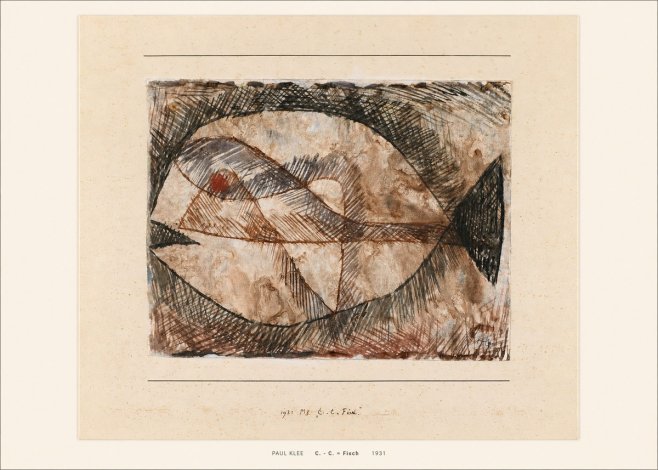 Paul Klee C. - C. = Fisch No5 - Juliste