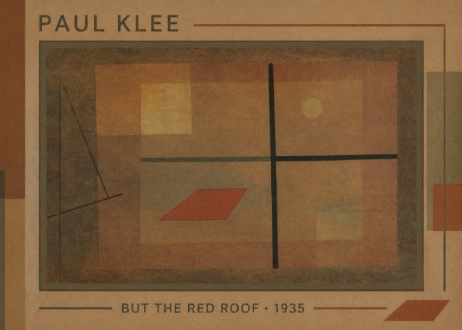 Paul Klee But the Red Roof No1 - Juliste