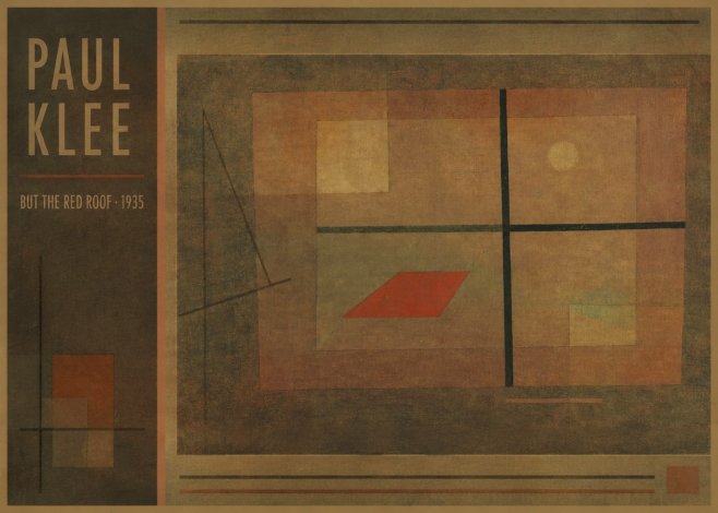 Paul Klee But the Red Roof No2 - Juliste