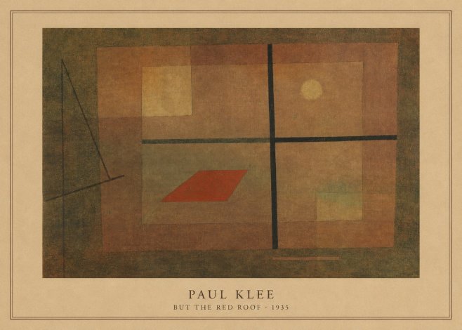 Paul Klee But the Red Roof No3 - Juliste