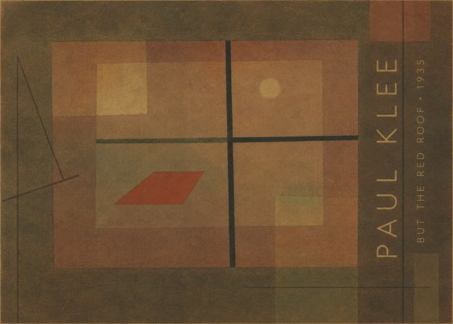 Paul Klee But the Red Roof No4 - Juliste