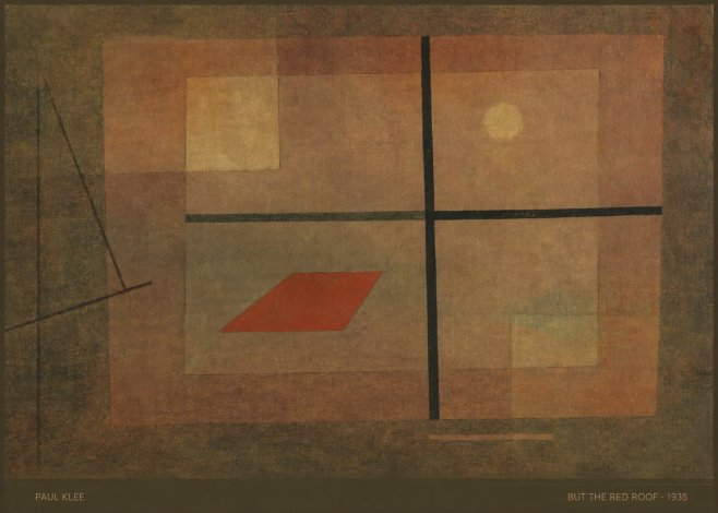 Paul Klee But the Red Roof No5 - Juliste