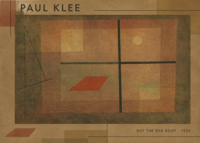 Paul Klee But the Red Roof No6 - Juliste