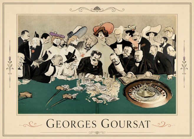 Georges Goursat At the Roulette Table No1 - Juliste