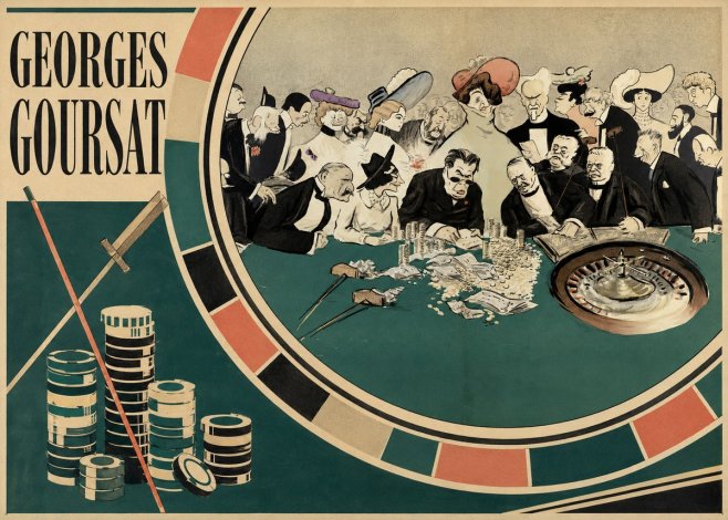 Georges Goursat At the Roulette Table No3 - Juliste