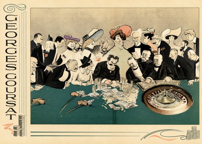 Georges Goursat At the Roulette Table No4 - Juliste