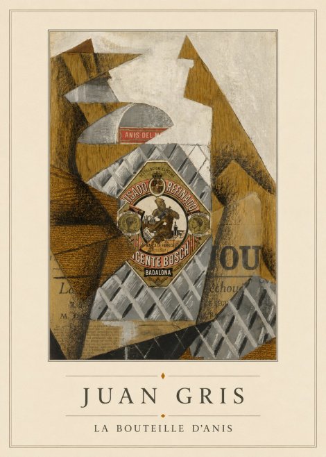Juan Gris La Bouteille D'anis No4 - Juliste