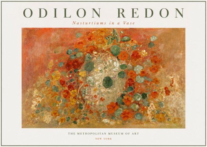 Odilon Redon Nasturtiums in a Vase No3 - Juliste