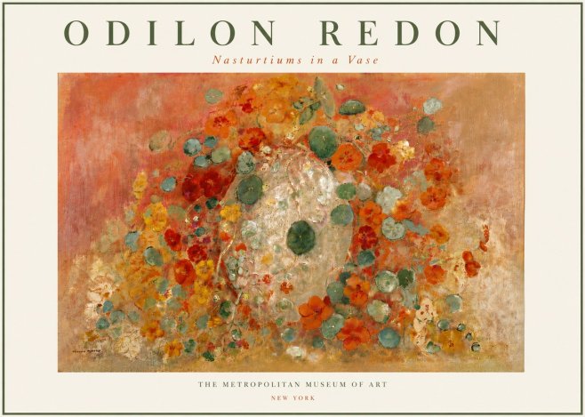 Odilon Redon Nasturtiums in a Vase No4 - Juliste