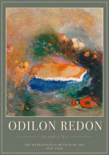 Odilon Redon Island (L'île) No4 - Juliste