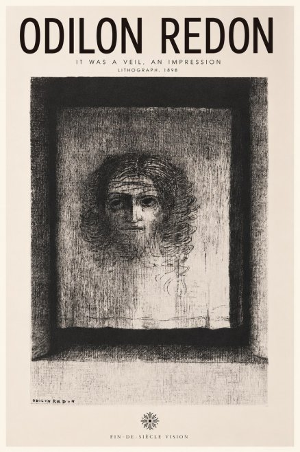 Odilon Redon It Was a Veil, an Impression No2 - Juliste