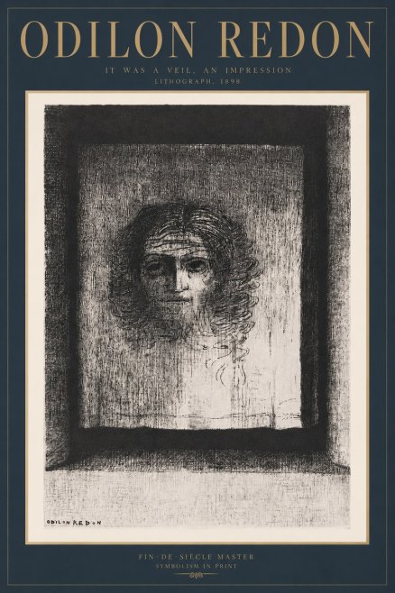 Odilon Redon It Was a Veil, an Impression No3 - Juliste