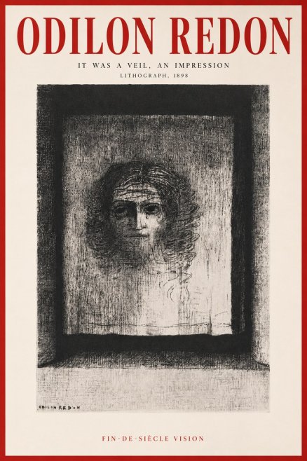 Odilon Redon It Was a Veil, an Impression No5 - Juliste