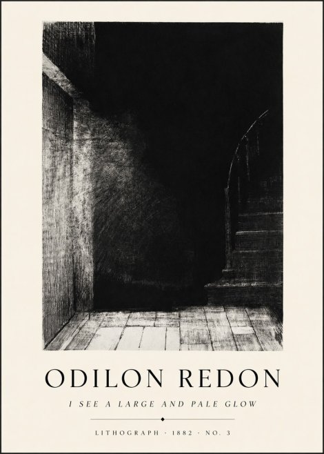 Odilon Redon I See a Large and Pale Glow No1 - Juliste